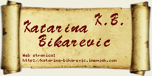 Katarina Bikarević vizit kartica